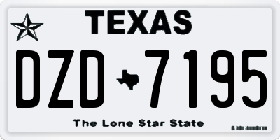 TX license plate DZD7195