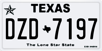 TX license plate DZD7197
