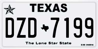 TX license plate DZD7199