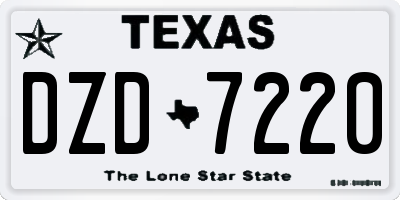 TX license plate DZD7220