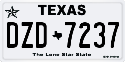 TX license plate DZD7237