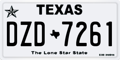TX license plate DZD7261