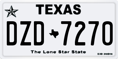 TX license plate DZD7270