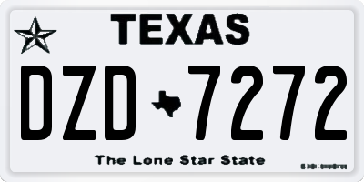 TX license plate DZD7272
