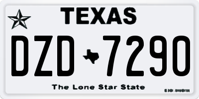 TX license plate DZD7290