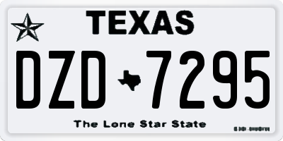 TX license plate DZD7295