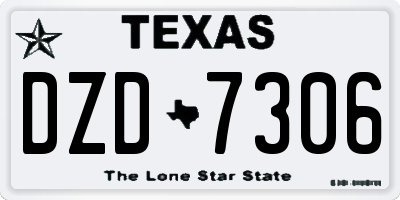 TX license plate DZD7306