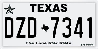 TX license plate DZD7341