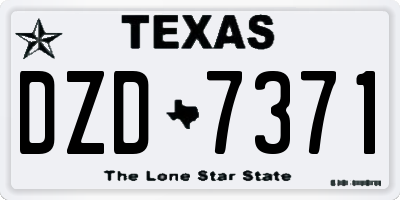 TX license plate DZD7371