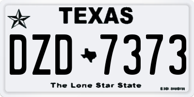 TX license plate DZD7373