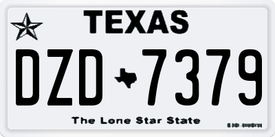 TX license plate DZD7379