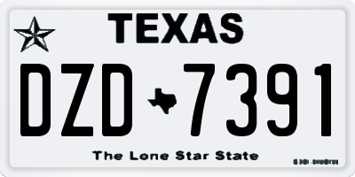 TX license plate DZD7391