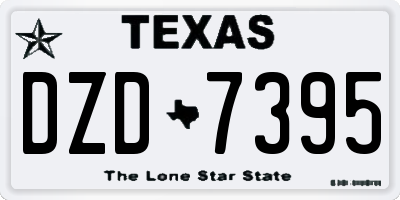 TX license plate DZD7395