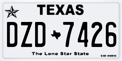TX license plate DZD7426