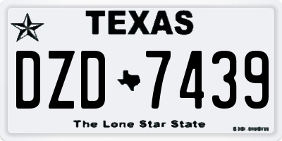 TX license plate DZD7439