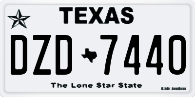TX license plate DZD7440