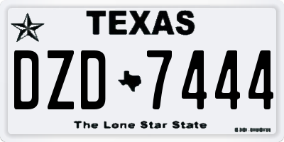 TX license plate DZD7444