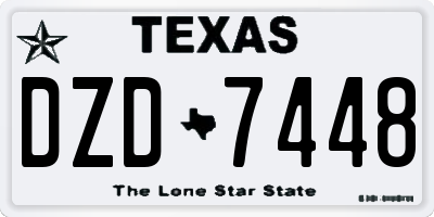 TX license plate DZD7448