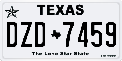TX license plate DZD7459