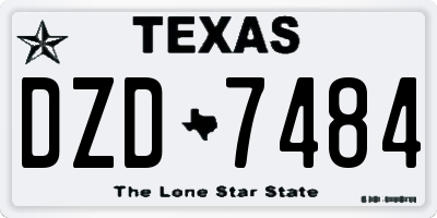TX license plate DZD7484