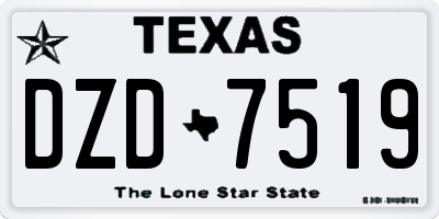 TX license plate DZD7519