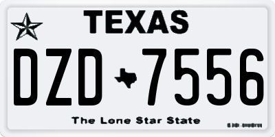 TX license plate DZD7556
