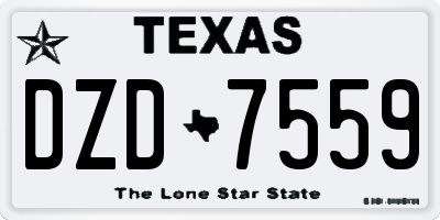 TX license plate DZD7559
