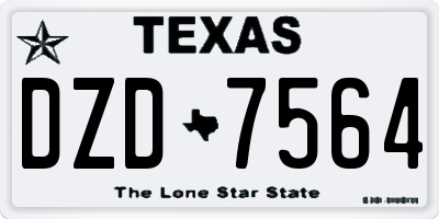 TX license plate DZD7564