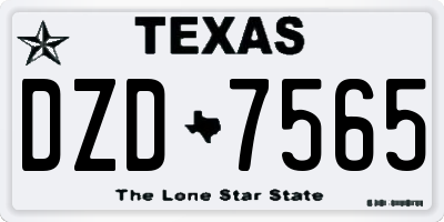 TX license plate DZD7565