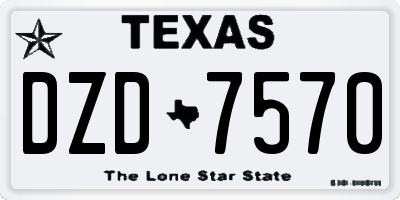 TX license plate DZD7570