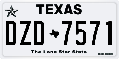 TX license plate DZD7571