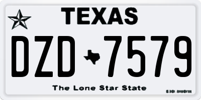 TX license plate DZD7579