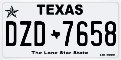 TX license plate DZD7658