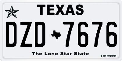 TX license plate DZD7676