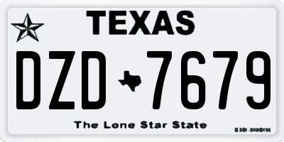 TX license plate DZD7679