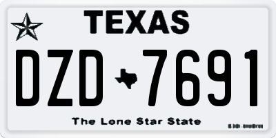 TX license plate DZD7691