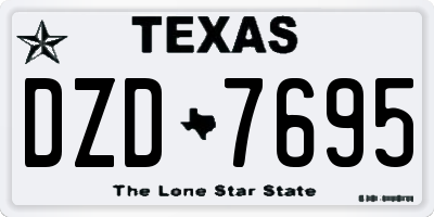 TX license plate DZD7695