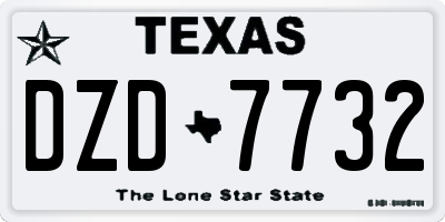 TX license plate DZD7732