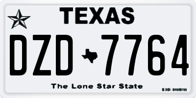 TX license plate DZD7764