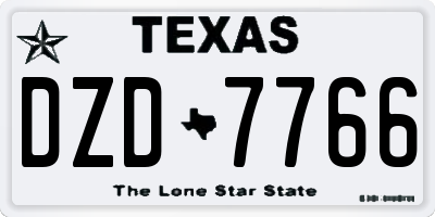 TX license plate DZD7766