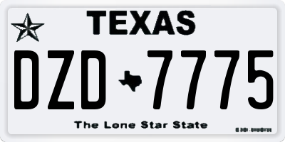 TX license plate DZD7775