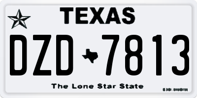 TX license plate DZD7813