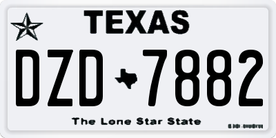 TX license plate DZD7882