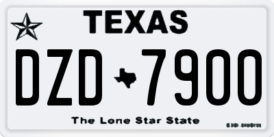 TX license plate DZD7900