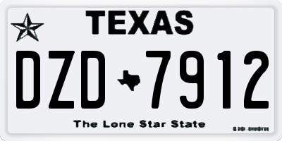 TX license plate DZD7912