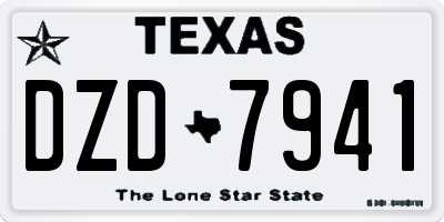 TX license plate DZD7941