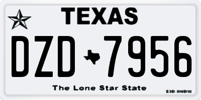 TX license plate DZD7956