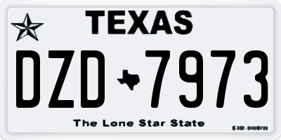 TX license plate DZD7973