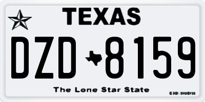 TX license plate DZD8159