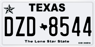 TX license plate DZD8544